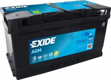 АККУМУЛЯТОР EXIDE EK950 EK960 AGM 12V 96AH 850A P+