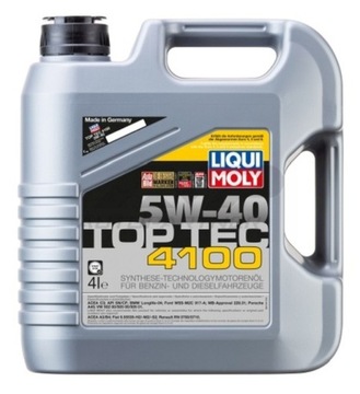 LIQUI MOLY МАСЛО LIQUI MOLY 5W40 4L TOP TEC 4100 / DPF/FAP / 502.00 505.00 5