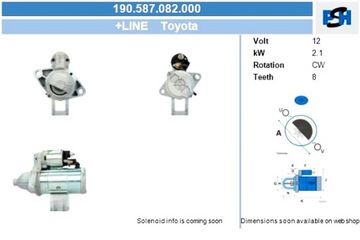 BV PSH СТАРТЕР TOYOTA 2.1 KW СТАРТЕР