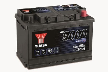 АККУМУЛЯТОР AGM START-STOP YUASA 70AH 760A