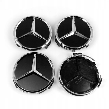 4X КОВПАЧКИ КОВПАЧКИ ЕМБЛЕМА KAPSLE MERCEDES 75MM