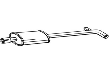 BOSAL ГЛУШИТЕЛЬ СИСТЕМЫ ВЫХЛОПНОЙ ЦЕНТРАЛЬНЫЙ RENAULT CLIO III МОДУЛЬ