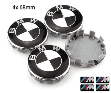 КОЛПАЧКИ BMW ЧЕРНЫЕ 68MM ТЮНИНГ КОМПЛЕКТ Z НАКЛЕЙКА