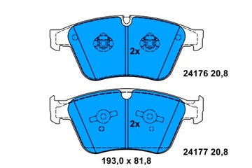 ATE КОЛОДКИ ТОРМОЗНЫЕ ПЕРЕД MERCEDES M W164 R W251 V251 6.2