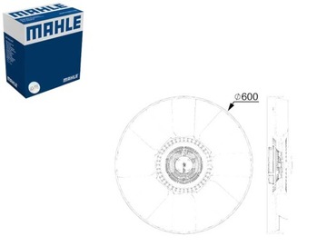 СЦЕПЛЕНИЕ ВЕНТИЛЯТОРА РАДИАТОРА Z WIATRAKIEM 600MM ILOŚĆ ŁOPAT 8 MAN