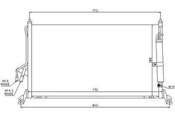 КОНДЕНСАТОР КОНДИЦИОНЕРА INFINITI FX 3.5/4.5 01.03-1