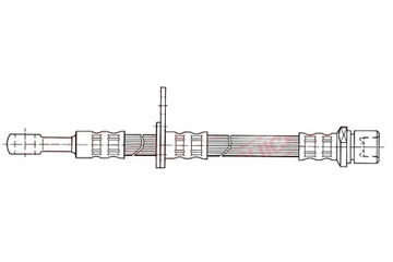 QUICK BRAKE ПАТРУБОК ТОРМОЗНОЙ ГИБКИЙ ПЕРЕД P SUBARU IMPREZA