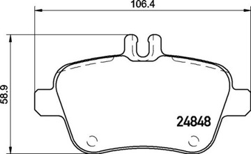 КОЛОДКИ HAM. ЗАДНЕЕ REAR TRW INFINITI MERCEDES-BENZ