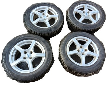 ШЕСТЕРНИ ЗИМНИЕ 16 CITROEN C4 PICASSO ДИСКИ ALUTEC ШИНЫ CONTI 205/60 R16 5MM