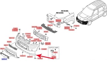 СПОЙЛЕР БАМПЕРА ПЕРЕДНЕГО KIA SOUL I 865252K000