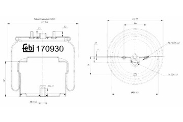 FEBI BILSTEIN ПЫЛЬНИК ПОДВЕСКИ ПНЕВМАТИЧЕСКОЙ ЗАД P ПЕРЕД DAF 75 CF