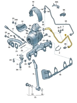 НОВЫЕ ОРИГИНАЛЬНЫЕ AUDI OE ПАТРУБОК МАСЛЯНЫЙ 03G145771R