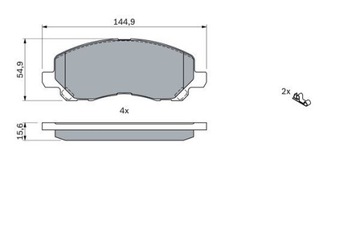 BOSCH 0 986 424 716 КОЛОДКИ ТОРМОЗНЫЕ