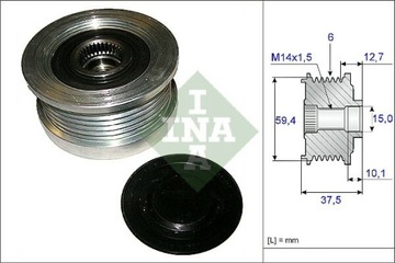 СЦЕПЛЕНИЕ ГЕНЕРАТОРА INA 535 0110 10