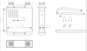 NRF 54411 ОБМЕННИК ТЕПЛА, ОБОГРЕВАТЕЛЬ САЛОНА