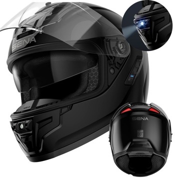 HELM MOTORRAD- SENA PHANTOM AI LED (LEUCHTDIODE) STOP MESH 3 HARMAN KARDON INTERCOM 2XL