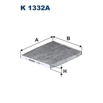 ФИЛЬТР, ВЕНТИЛЯЦИЯ СТОРОНЫ ПАССАЖИРА ФИЛЬТРON K 1332A