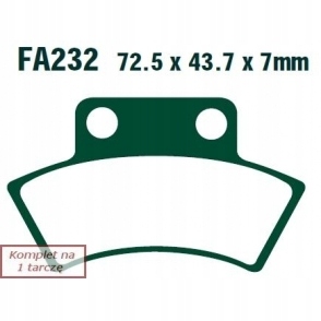 КОЛОДКИ ТОРМОЗНЫЕ EBC FA232R