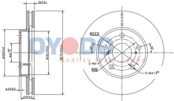 ДИСК ТОРМОЗНОЙ TOYOTA AURIS COROLLA 1,4D-4D 07-