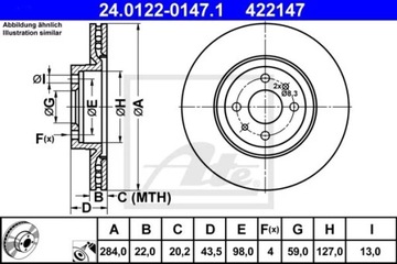 24.0122-0147.1 ДИСК HAM.PRZOD FIAT BRAVO 07-