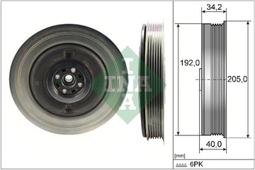 КОЛЕСО ШКИВ ВАЛА КОЛЕНЧАТОГО VOLVO S60 II S80 II S90 II V40 V60 I V60 II V70