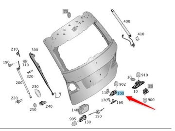 ЗАМОК КРЫШКИ БАГАЖНИКА БАГАЖНИКА ЗАД DO MERCEDESA A2047401300