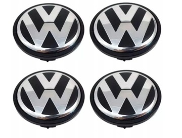 VOLKSWAGEN VW 70 MM ЧЕРНЫЕ КОЛПАЧКИ КОЛПАЧКИ