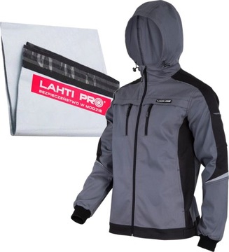 LAHTI PRO BLUZA РАБОЧАЯ ЗАЩИТНАЯ Z KAPTUREM СЕРАЯ SOFTSHELL L4041801 R. S