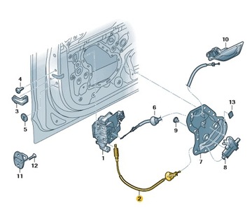 ТРОС BOWDENA ПЕРЕДНЕГО ЗАМКА ДВЕРЬ AUDI A8 D5 ASO ORYGNIAŁ НОВЫЙ