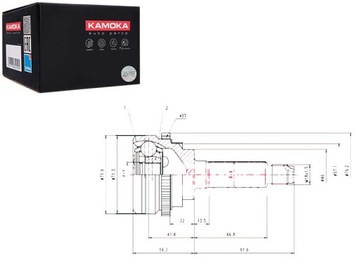 KAM6944 ШАРНИР КАРДАННЫЙ ВНЕШНЯЯ. DEAWOO MATIZ 98-