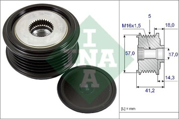 INA 535 0248 10 ГЕНЕРАТОР - СЦЕПЛЕНИЕ ОДНОСТОРОННИЙ