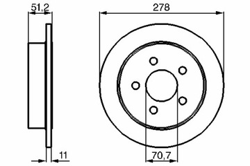 BOSCH ДИСКИ ТОРМОЗНЫЕ ТОРМОЗНЫЕ 2 ШТУКИ. ЗАД OPEL SINTRA PONTIAC GRAND PRIX VI