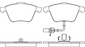 КОЛОДКИ ТОРМОЗНОЙ AUDI A6 01- Z ДАТЧИК.