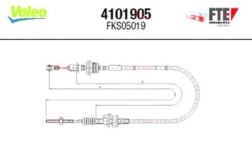 VALEO ТРОС СЦЕПЛЕНИЯ TX 58014200 TOYOTA AYGO 05 1.0 PEUGEOT 107 05