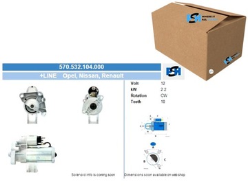 СТАРТЕР RENAULT 2.2 KW СТАРТЕР BV PSH