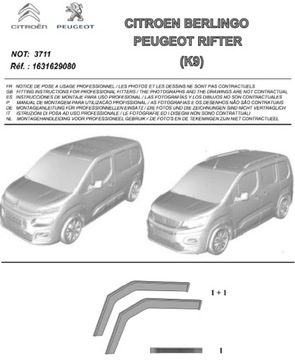 ОБТЕКАТЕЛИ CITROEN BERLINGO K9 / PEUGEOT RIFTER OE 1631629080