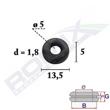 PRZELOTKA РЕЗИНОВАЯ УНИВЕРСАЛЬНАЯ 5X13,5MM X5SZT