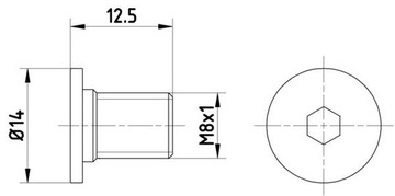 TEXTAR TPM0002 БОЛТ, ДИСК ТОРМОЗНОЙ