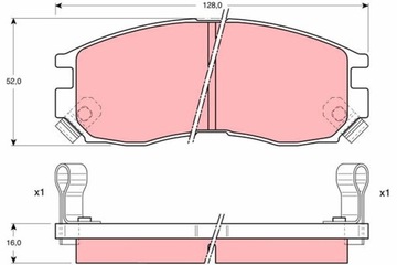 КОЛОДКИ ТОРМОЗНЫЕ MITSUBISHI ПЕРЕД GALANT 92-/96-/ECLIPSE -99/SPACE WAGON GD