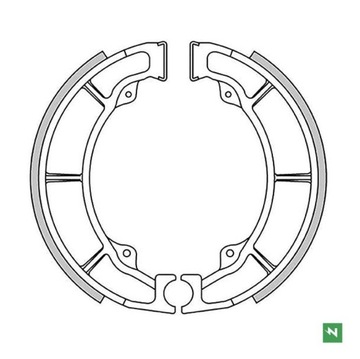 КОЛОДКИ ТОРМОЗНЫЕ ЗАД KAWASAKI EL 250 '90-'03, ER-5 '97-'07, KLF 220 '88-'0
