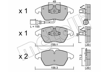 METELLI 22-0548-0 КОМПЛЕКТ КОЛОДОК ШАЛЬМІВНИХ