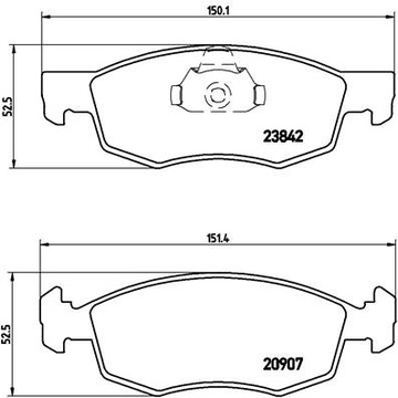 КОЛОДКИ HAM. ПЕРЕДНЯЯ FIAT DOBLO 1,2-1,9JTD 01-05