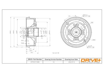 DRIVE+ БАРАБАНЫ ТОРМОЗНЫЕ 2 ШТУКИ. DACIA LOGAN 1.5D 06-12 @180X52X4OTW