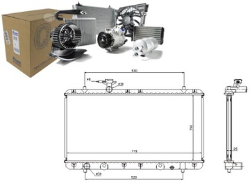 РАДИАТОР ДВИГАТЕЛЯ ВОДЫ SUZUKI LIANA 1.3 1.6 07.01- NISSENS