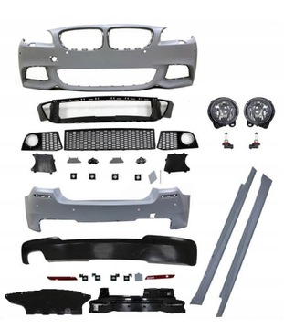 BMW 5 F10 M ПАКЕТ BODY НАБОР БАМПЕР ПОРОГИ ПРОТИВОТУМАНКИ PRZEDLIFT 2010 - 2013