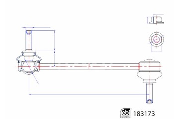 FEBI BILSTEIN СОЕДИНИТЕЛЬ СТАБИЛИЗАТОРА СТАБИЛИЗАТОРА ПЕРЕД L/P JAGUAR F-PACE