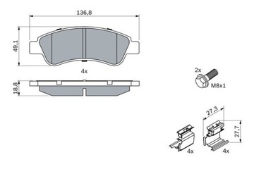 BOSCH 0 986 494 623 КОЛОДКИ ТОРМОЗНЫЕ