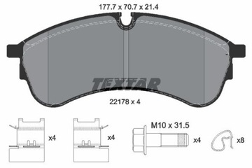 TEXTAR 2217801 КОЛОДКИ ТОРМОЗНЫЕ