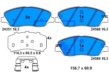 ATE КОЛОДКИ HAM. HYUNDAI P. SANTA FE 2,0-3,5 06-