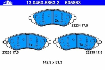 КОЛОДКИ ТОРМОЗНЫЕ ПЕРЕД CHEVROLET LACETTI NUBIRA05-